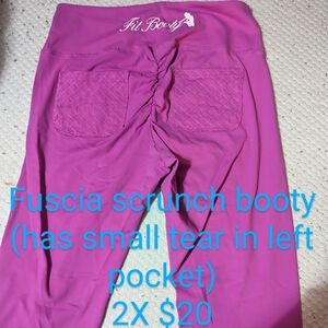 Fitbooty Apparel Size 2X Fuscia